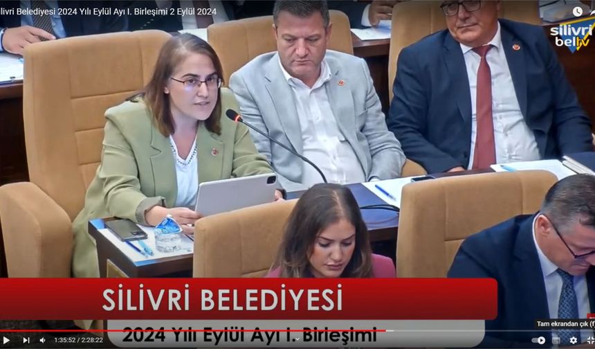 Silivri Belediyesi 2024 Yılı Eylül Ayı I. Birleşimi 2 Eylül 2024