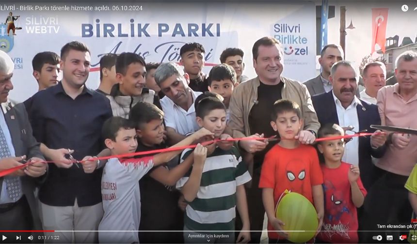 Birlik Parkı törenle hizmete açıldı. 06.10.2024